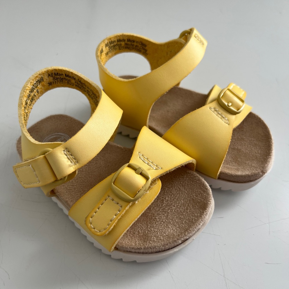 NWOT Yellow Baby Sandals